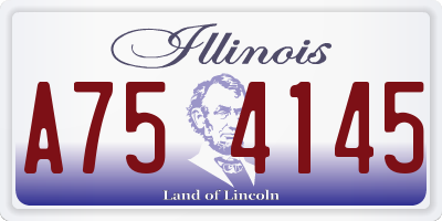 IL license plate A754145