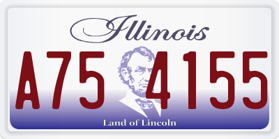 IL license plate A754155