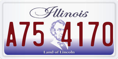 IL license plate A754170
