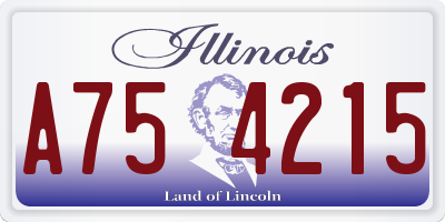 IL license plate A754215