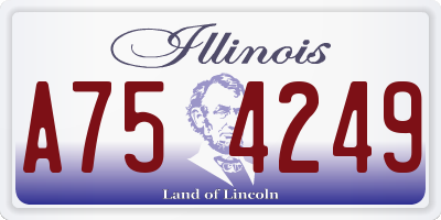 IL license plate A754249
