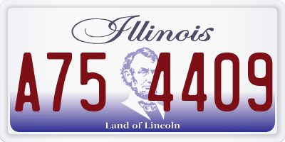 IL license plate A754409