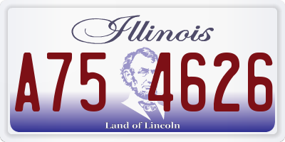 IL license plate A754626