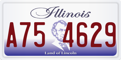 IL license plate A754629
