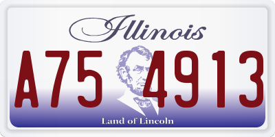 IL license plate A754913
