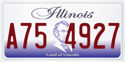 IL license plate A754927