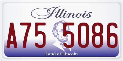 IL license plate A755086