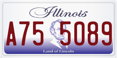 IL license plate A755089
