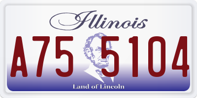 IL license plate A755104