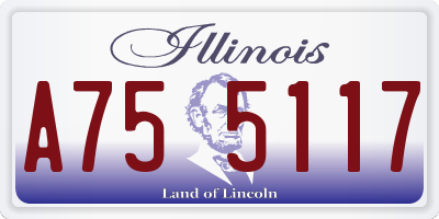 IL license plate A755117