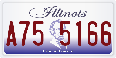 IL license plate A755166