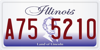 IL license plate A755210