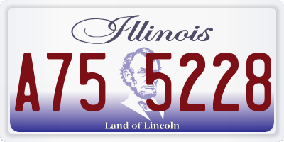 IL license plate A755228