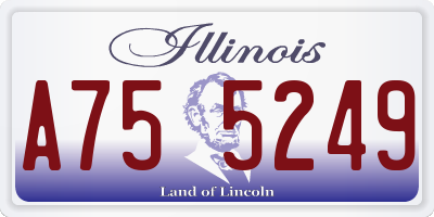 IL license plate A755249