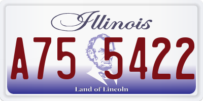 IL license plate A755422