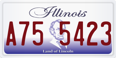 IL license plate A755423