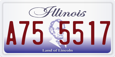 IL license plate A755517