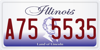 IL license plate A755535