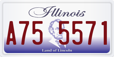 IL license plate A755571