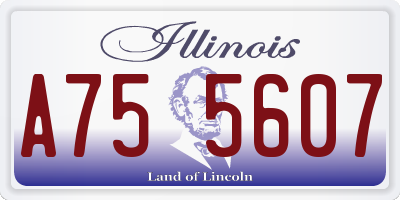 IL license plate A755607