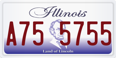 IL license plate A755755