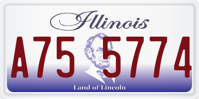 IL license plate A755774