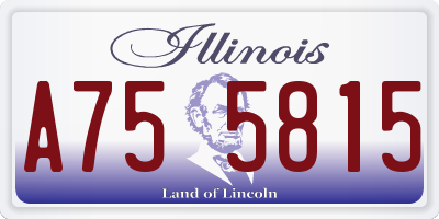 IL license plate A755815