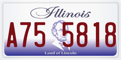 IL license plate A755818
