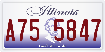 IL license plate A755847