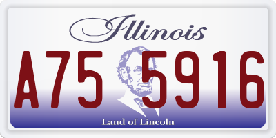 IL license plate A755916