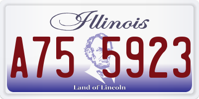 IL license plate A755923