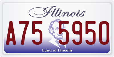IL license plate A755950