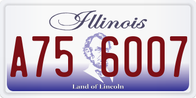 IL license plate A756007