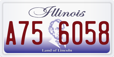 IL license plate A756058