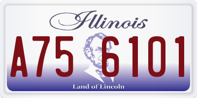 IL license plate A756101