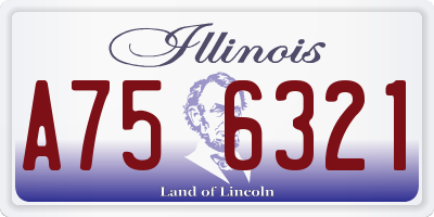 IL license plate A756321