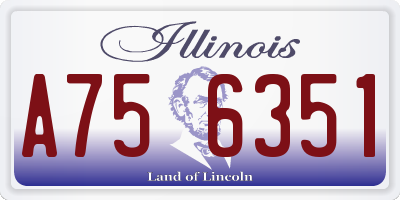 IL license plate A756351