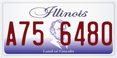 IL license plate A756480