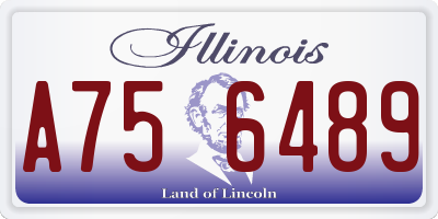 IL license plate A756489
