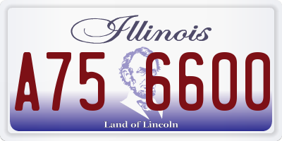 IL license plate A756600