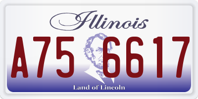 IL license plate A756617