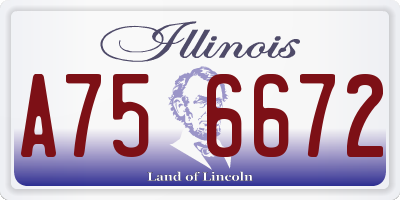IL license plate A756672
