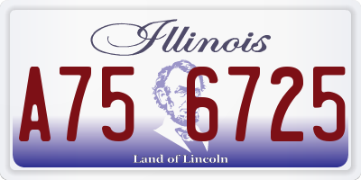 IL license plate A756725