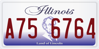 IL license plate A756764