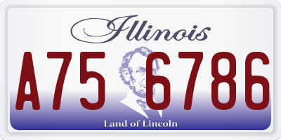 IL license plate A756786