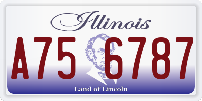 IL license plate A756787