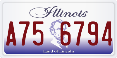 IL license plate A756794