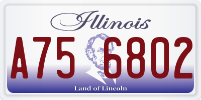 IL license plate A756802