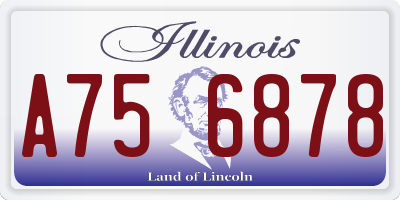 IL license plate A756878