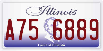 IL license plate A756889